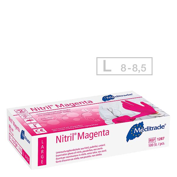 Meditrade Nitril Magenta Handschuhe